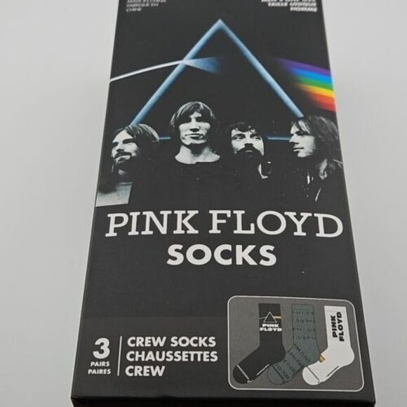 Pink Floyd Socks 3 (Three) Pairs Size 7-12 Black, White, & Gray Y2K Retro Rock - Picture 13 of 13